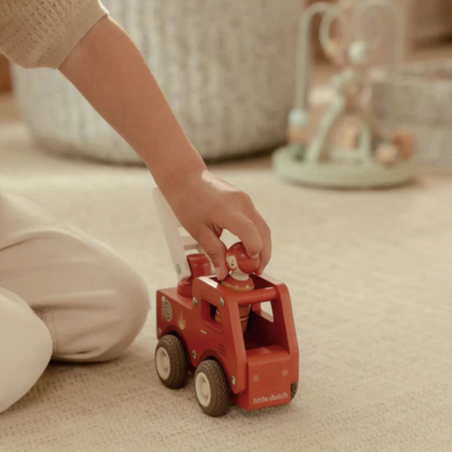 Camion de pompiers en bois Little Dutch