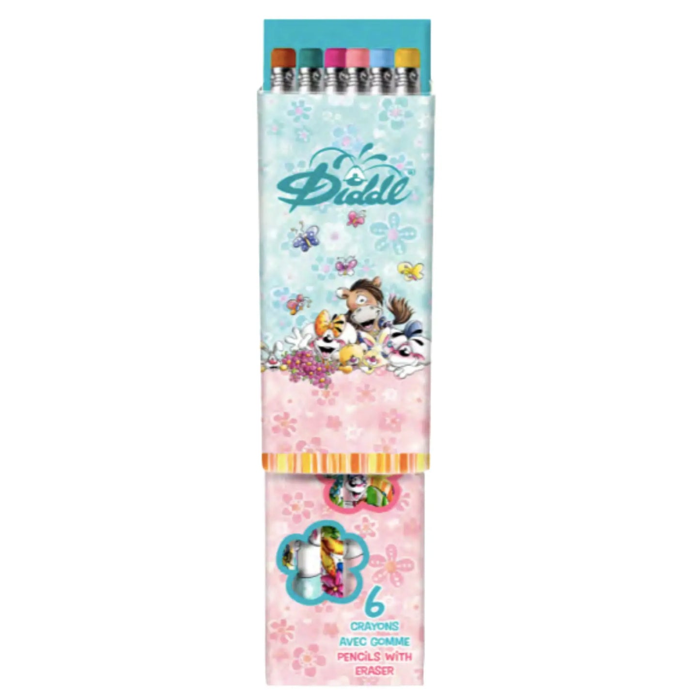 Boîte de 6 crayons avec gomme / Diddl Summer