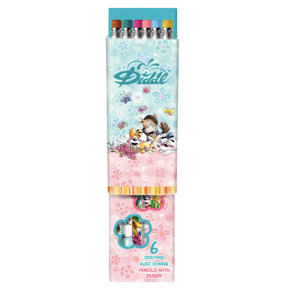 Boîte de 6 crayons avec gomme / Diddl Summer