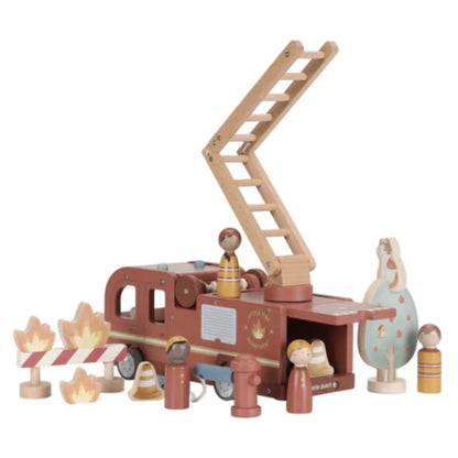 Camion de pompiers et accessoires Little Dutch