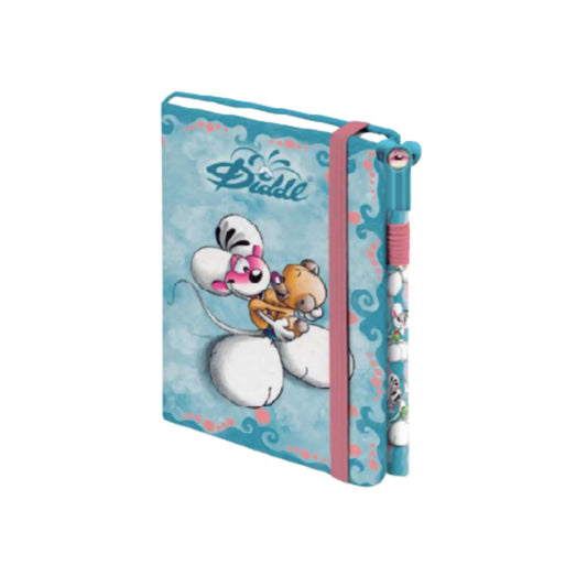 Carnet et stylo A6 Bleu / Diddl