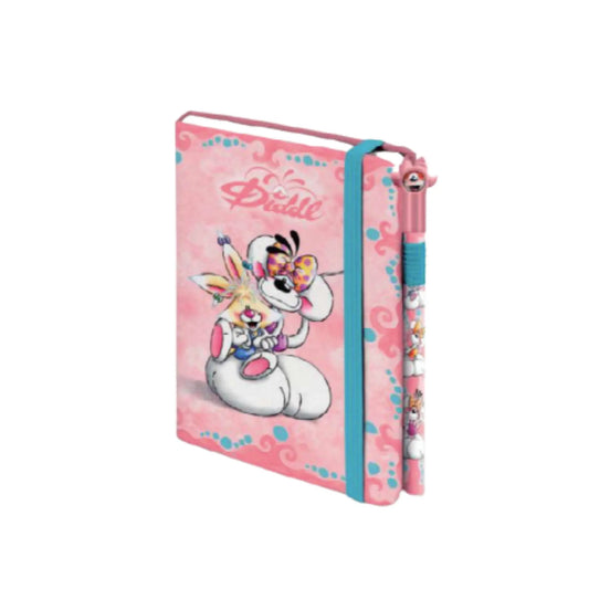 Carnet et stylo A6 Rose / Diddl