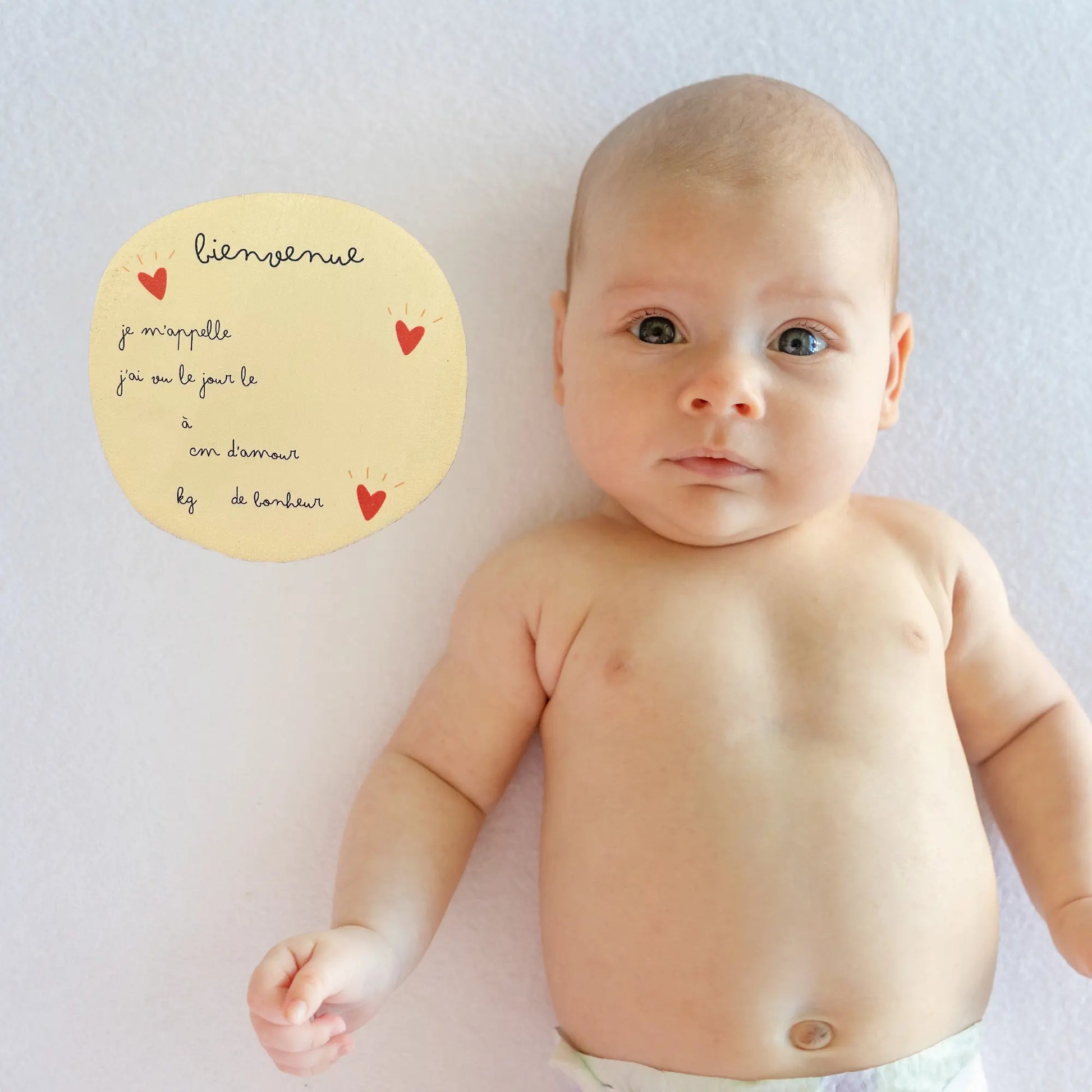 Carte de bienvenue "coeur" Minibout