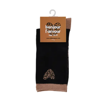 Chaussettes Matchy-Matchy / Noir Léopard Atelier Wagram