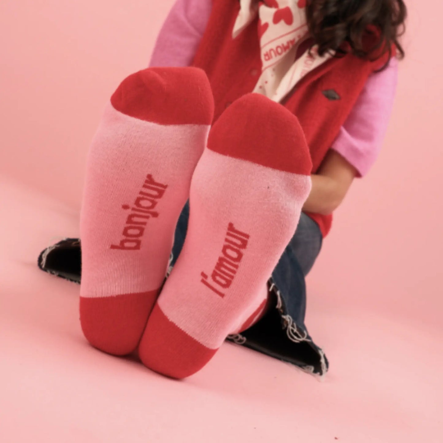 Chaussettes Matchy-Matchy / Rose rouge Atelier Wagram