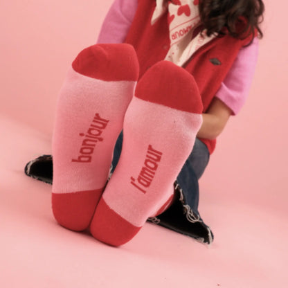 Chaussettes Matchy-Matchy / Rose rouge Atelier Wagram