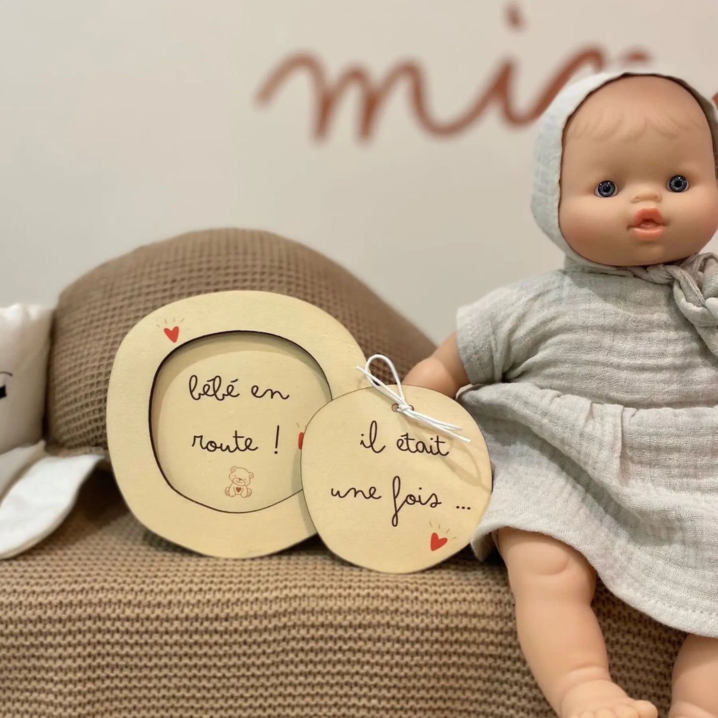 Annonce grossesse bébé en route / Coeur Minibout