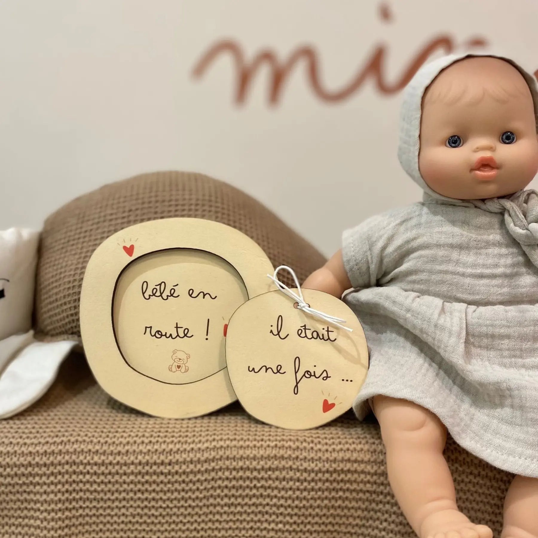 Annonce grossesse bébé en route / Coeur Minibout