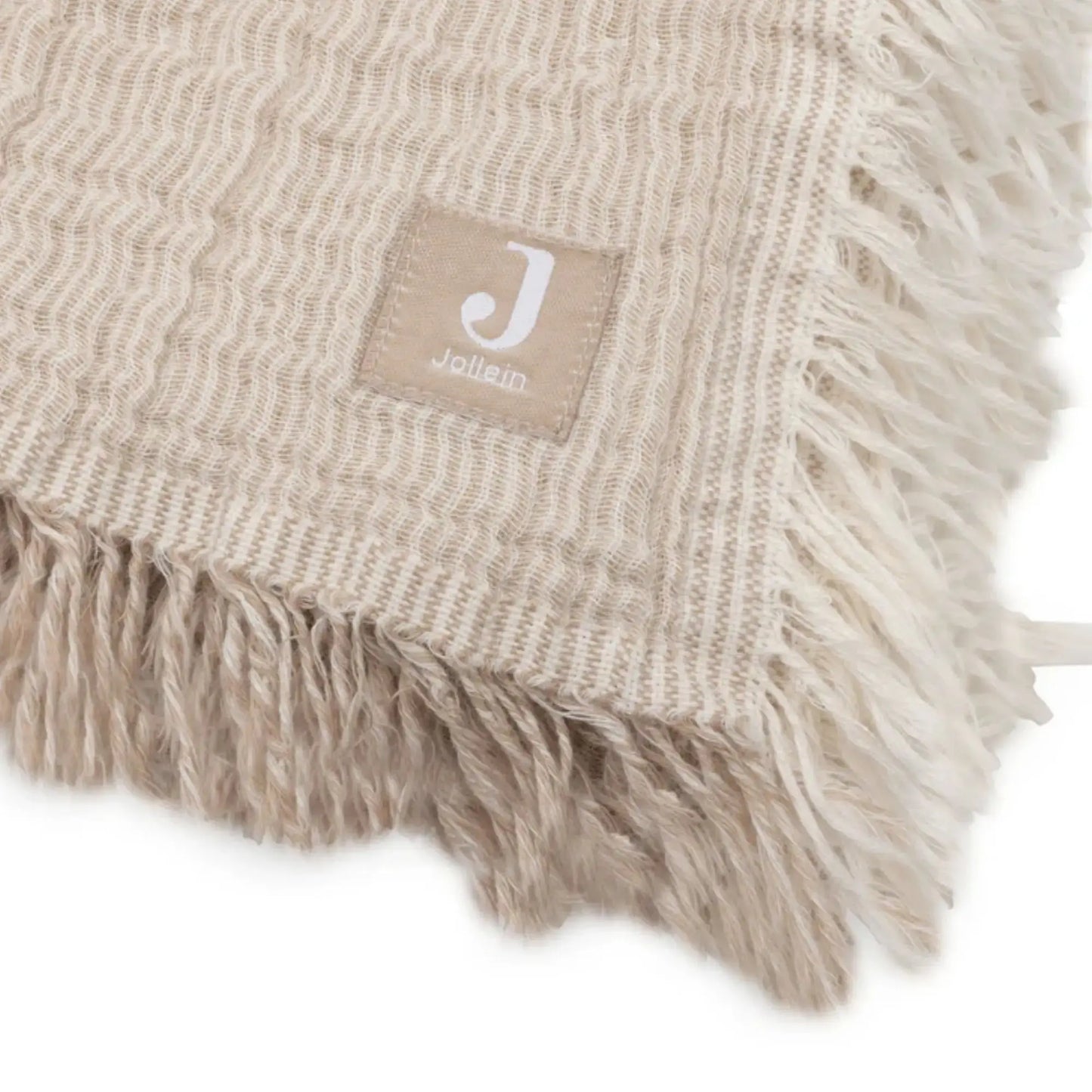 Couverture Fringe / Stripe Biscuit Jollein