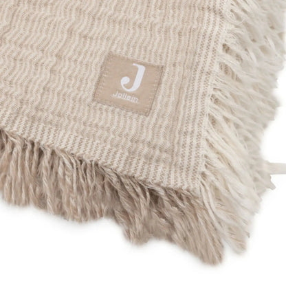 Couverture Fringe / Stripe Biscuit Jollein
