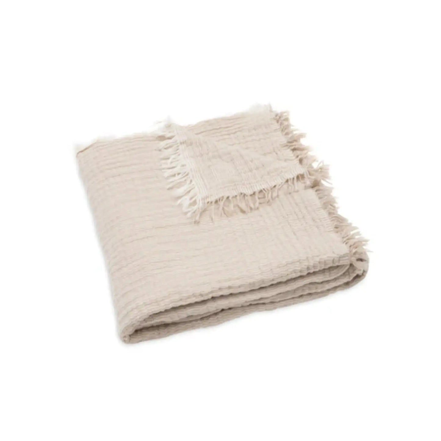 Couverture Fringe / Stripe Biscuit Jollein