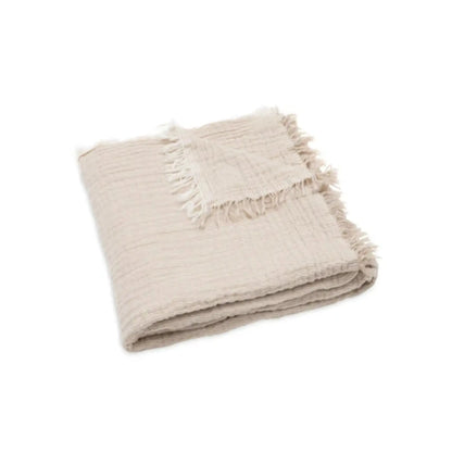 Couverture Fringe / Stripe Biscuit Jollein