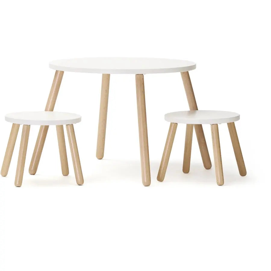 Ensemble table et tabouret blanc Kid's concept