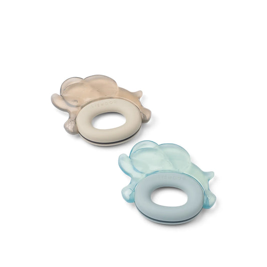 Lot de 2 anneaux de dentition rafraîchissants / Rita Elephant Bleu