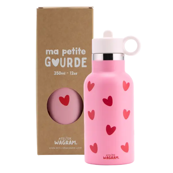 Ma petite gourde / Rose Coeurs Rouge Atelier Wagram