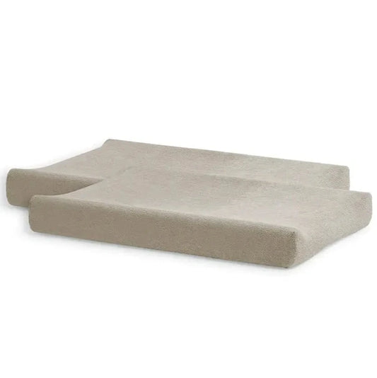 Lot de deux housse matelas à langer éponge / Nougat Jollein