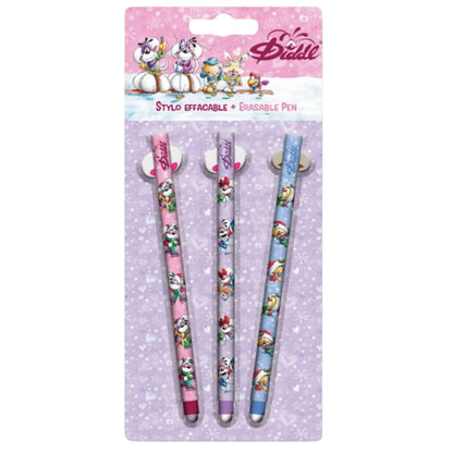 PRÉCOMMANDE - Pochette 3 stylos effaçables / Diddl Hiver