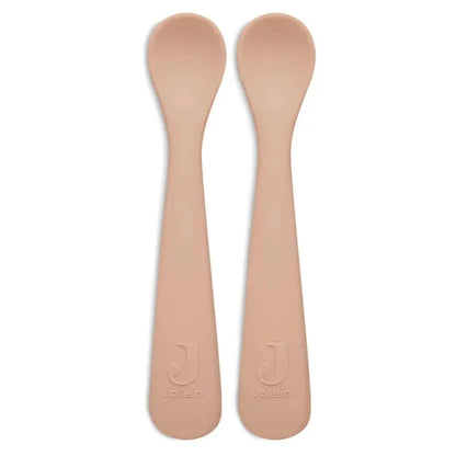 Lot de deux cuillères en silicone / Pale pink Jollein