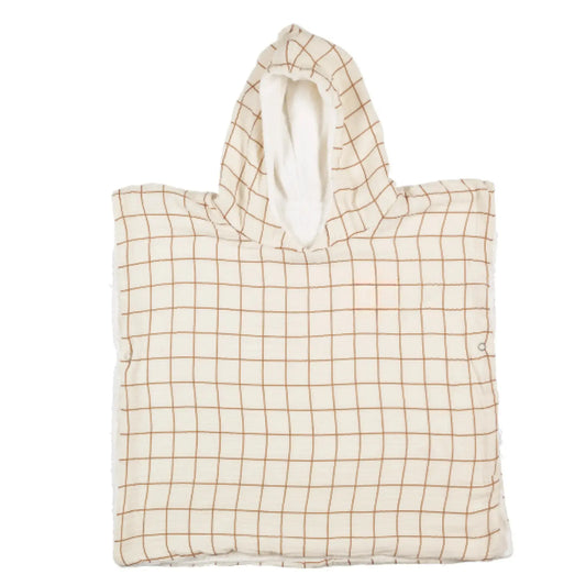 Poncho en gaze / Grands Carreaux Atelier Wagram