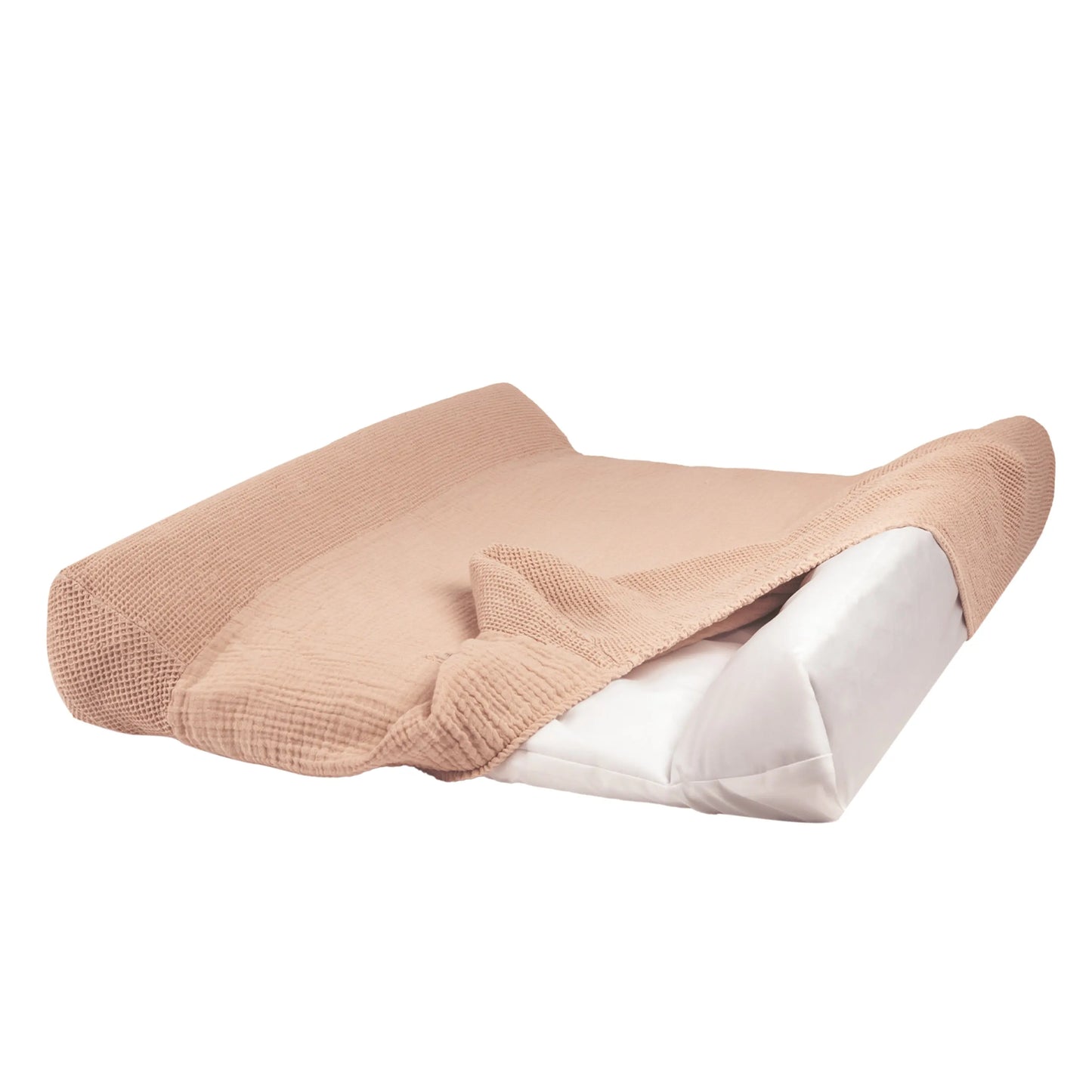 Housse matelas à langer en gaze / Powder Pink Nobodinoz