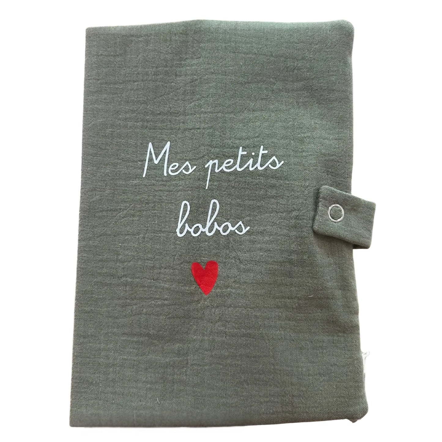 Protège carnet de santé / Gaze vert olive Atelier Wagram