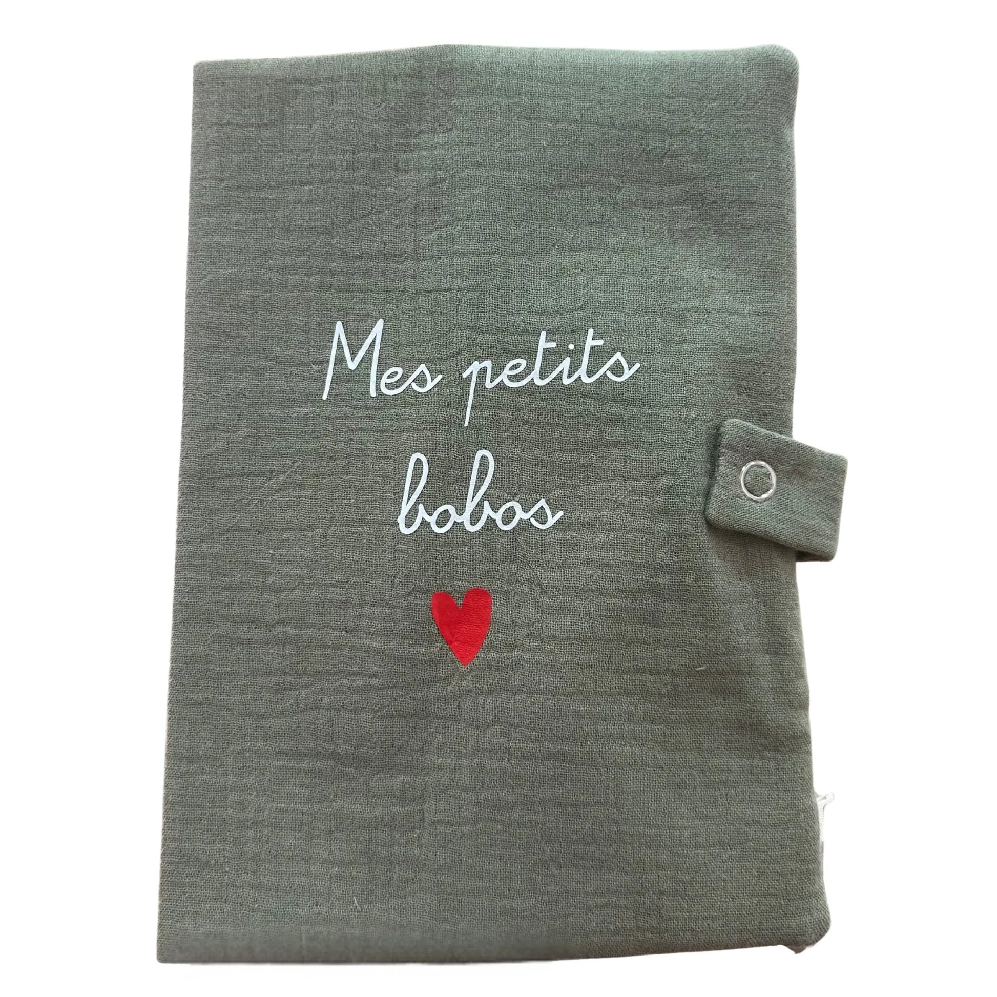 Protège carnet de santé / Gaze vert olive Atelier Wagram