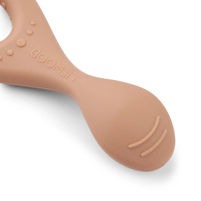 Pack 4 cuillères en silicone / Safari rose Liewood