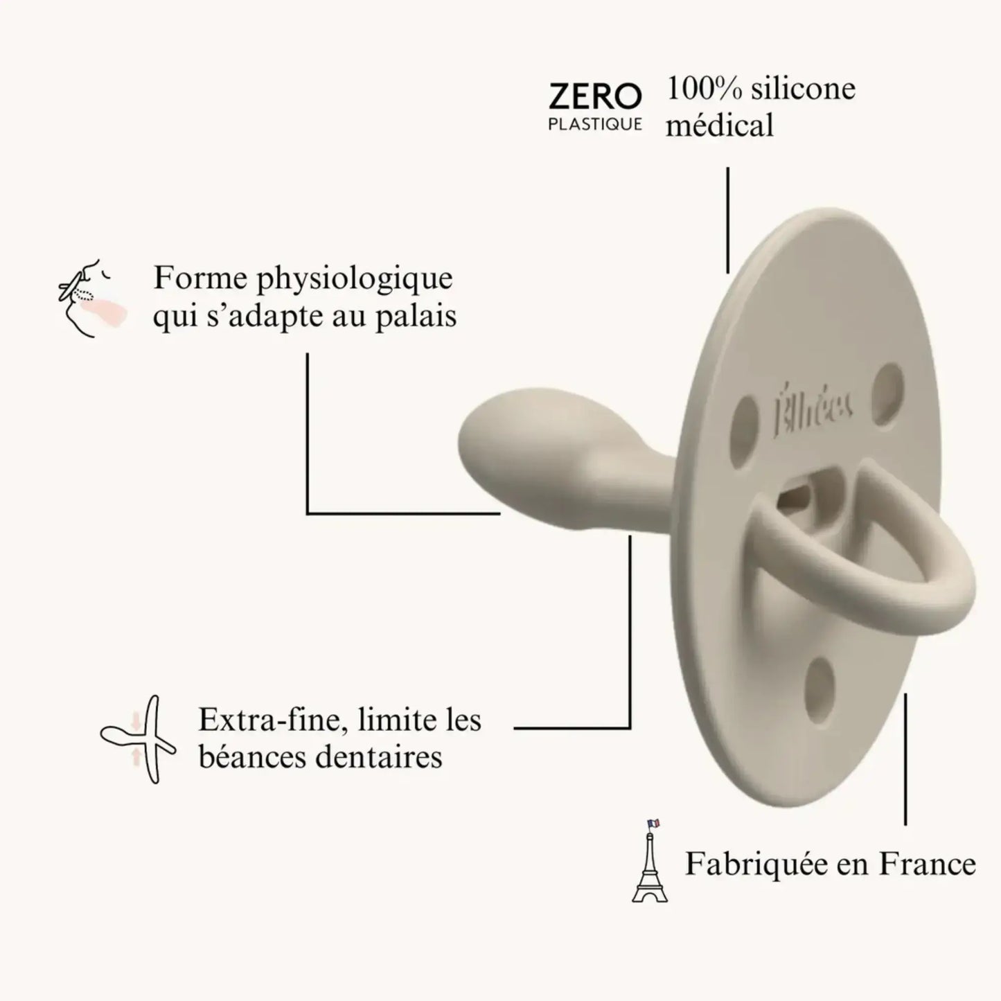 Sucette "ChooChoo" | Extra-Fine - Nude T1 Elhée