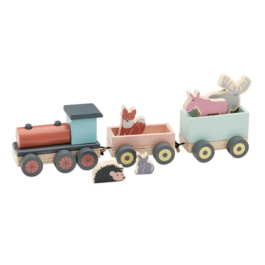 Train en bois avec animaux Kid's concept