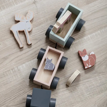 Train en bois avec animaux Kid's concept