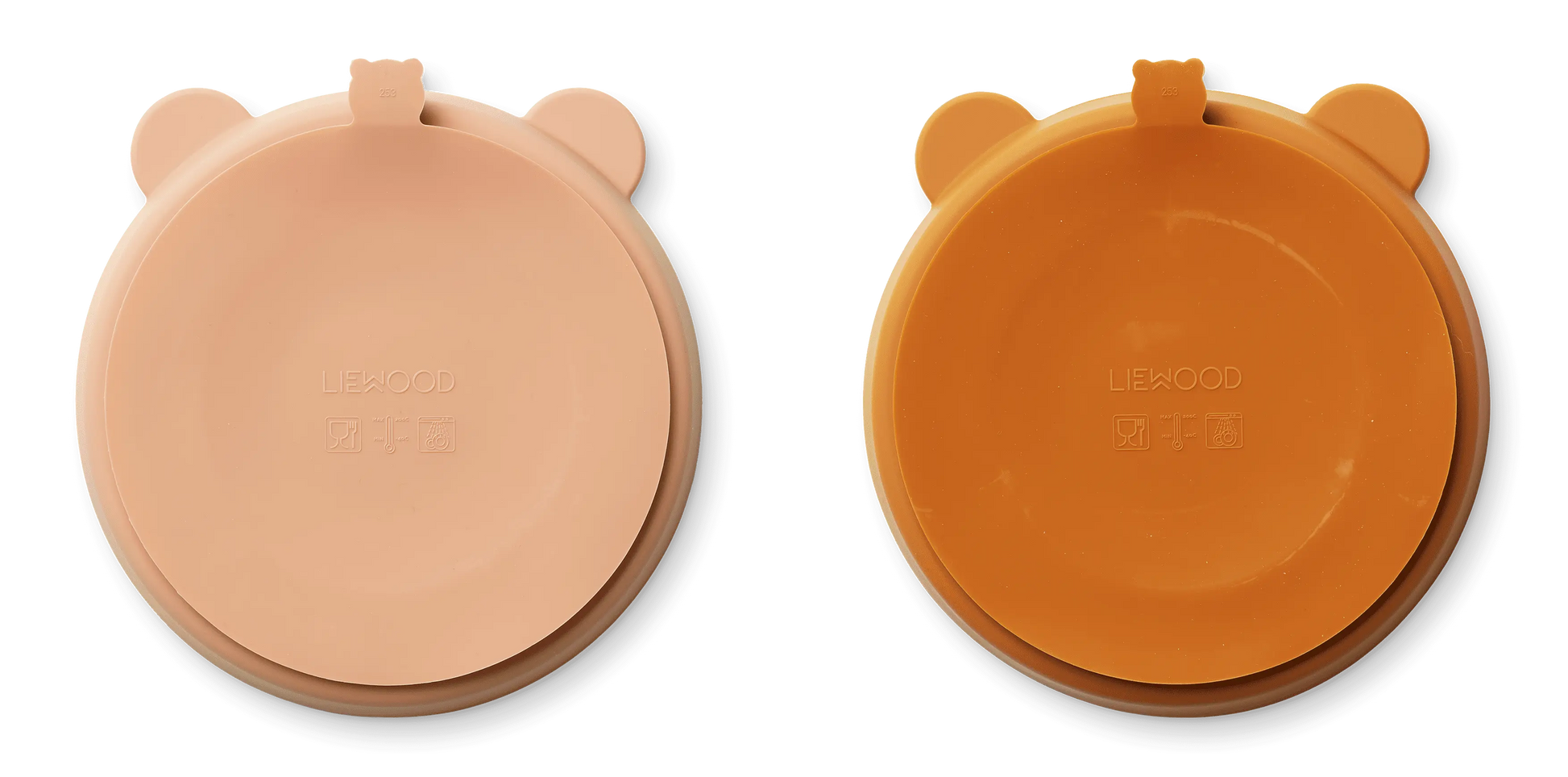 Deux assiettes 3 compartiments,  à ventouse / Tuscany rose Liewood